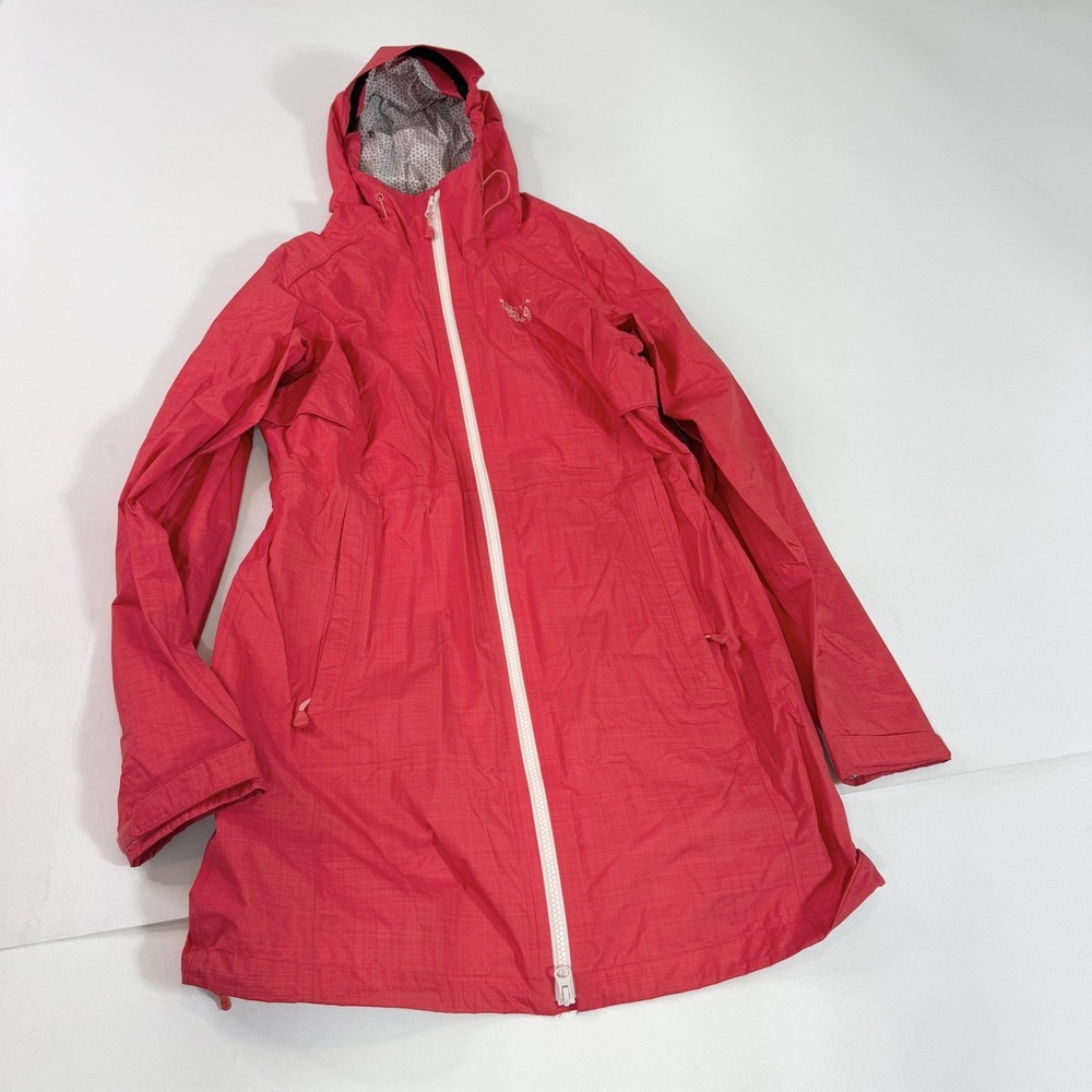 Mountain Hardwear Rain Jacket Womens Small‎ Pink Hooded Full Zip DRY.Q EVAP Coat
